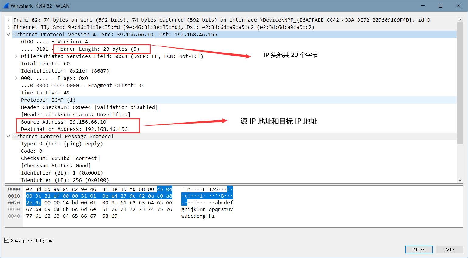 icmp回复报文